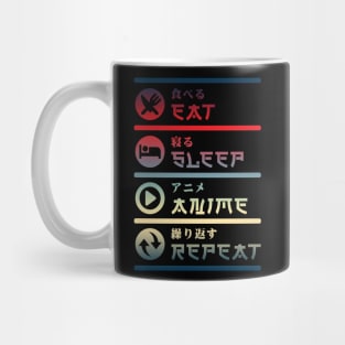 EAT SLEEP ANIME REPEAT Mug